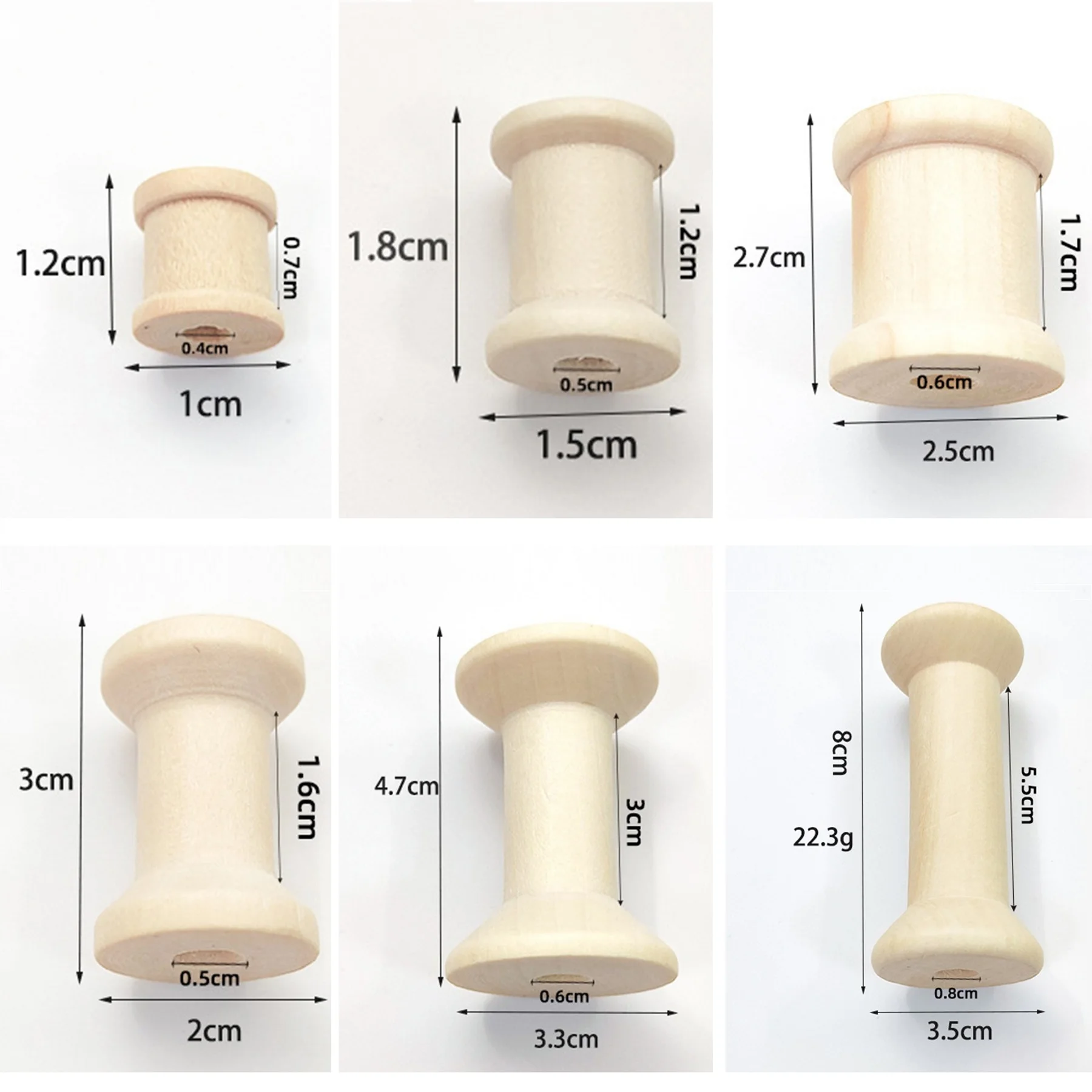 Organza Ribbon Spool - 10/5 個ミニ木製ボビン空の糸スプールワインダー麻ひもワイヤーリボンリールスプール刺繍縫製アクセサリーツール DIY