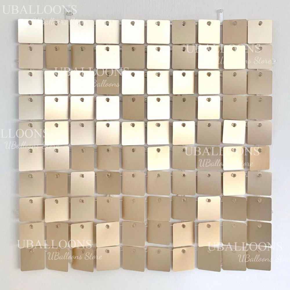マットシャンパンゴールド背景パネル12/18/24枚入り マ - Sequin Fabric Panel のレビューと価格