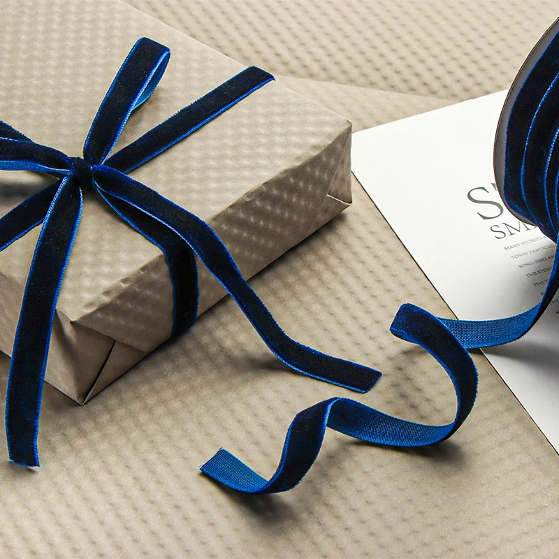 50ヤード/ロール ベルベットフロッキングリボン 花柄 手作 - Velvet Ribbon Roll のレビューと価格