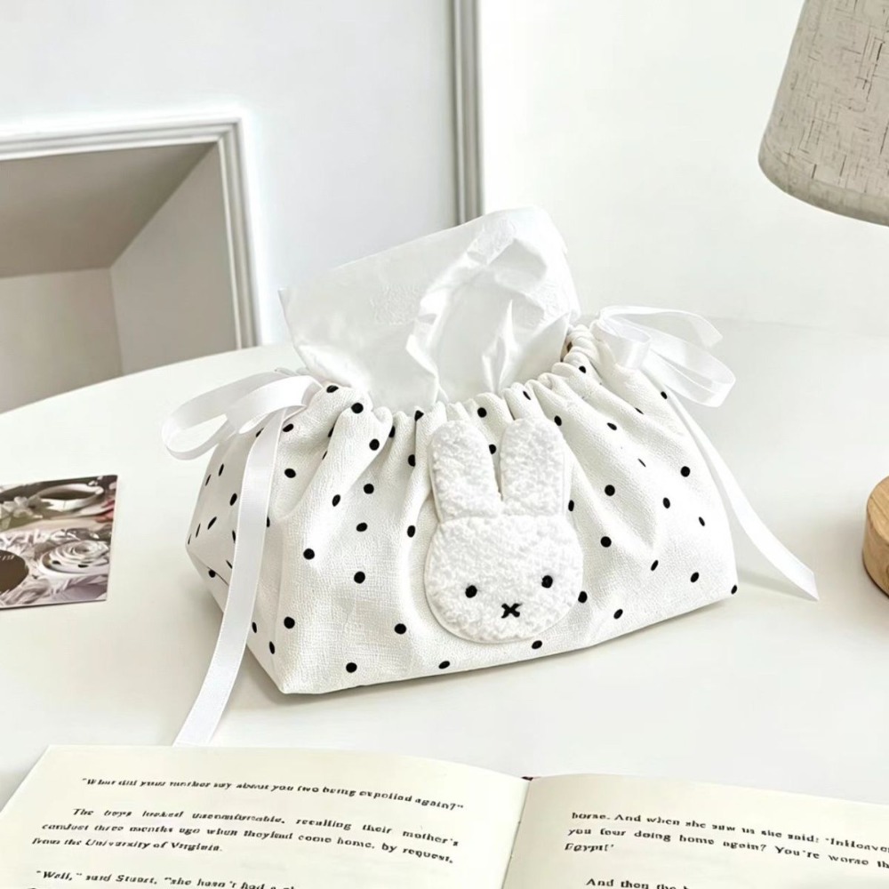 かわいいミッフィー波刺繍巾着ティッシュインベッドルーム収納袋 - Craft Embellishment Storage のレビューと価格