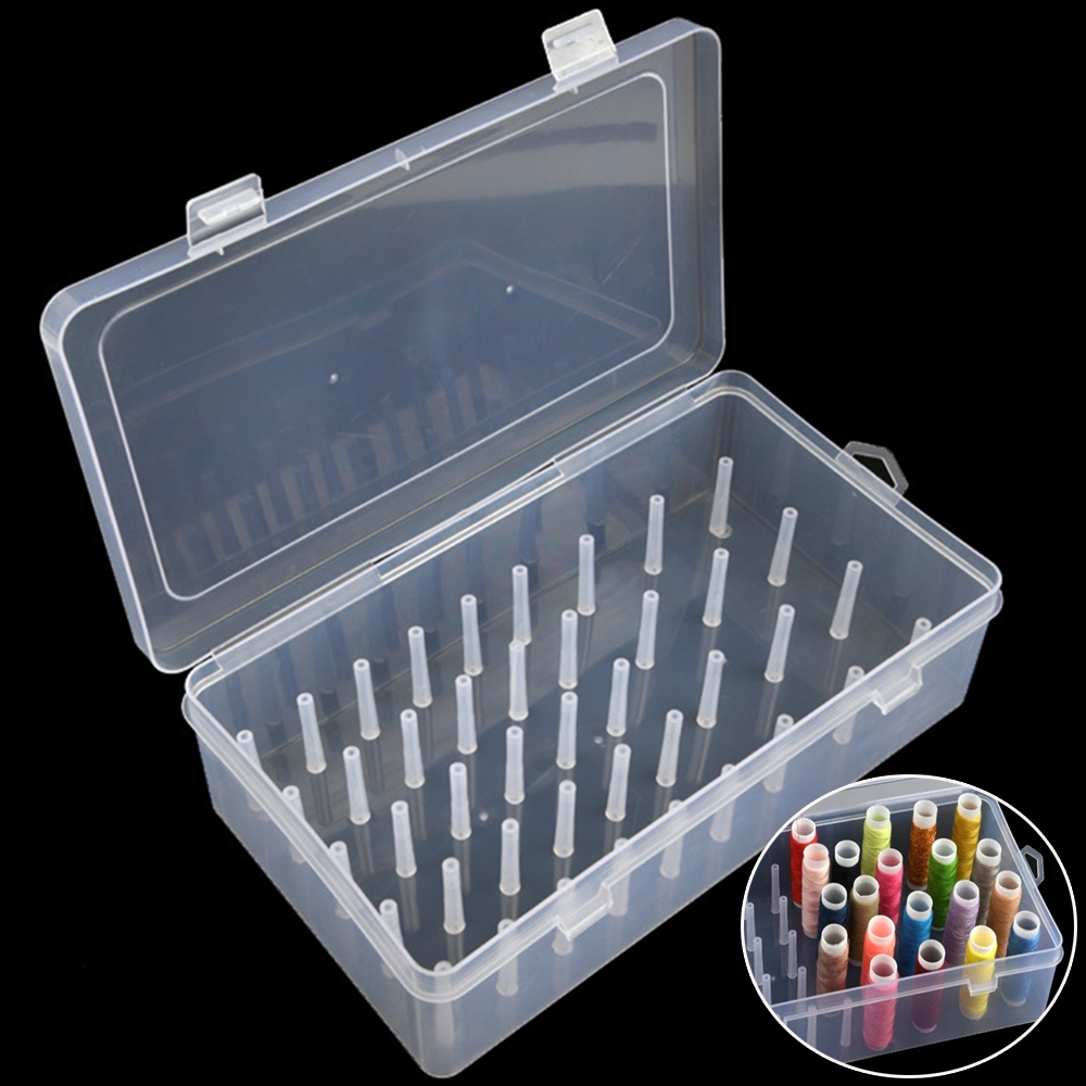 新しいミシン糸ボックス 42 個スプールボビンキャリングケー - Craft Embellishment Storage のレビューと価格